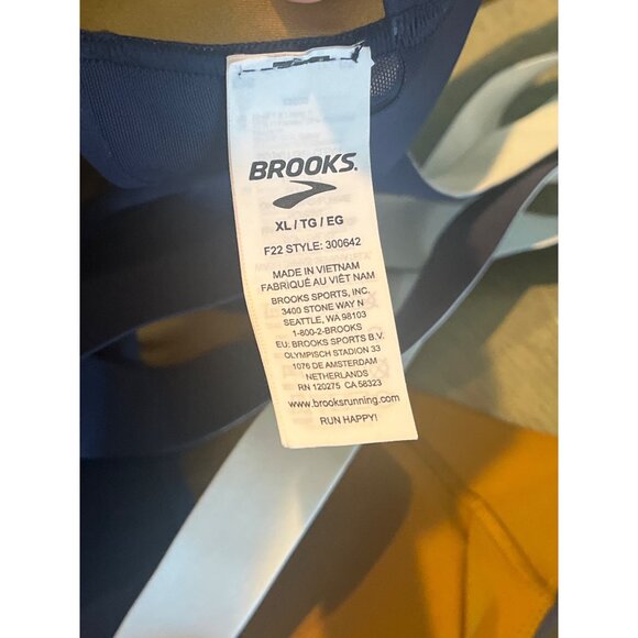 Brooks Womens XL Crossback Sports Bra Navy & Orange - Picture 6 of 7